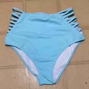 Pink high waisted swimsuit bottoms!